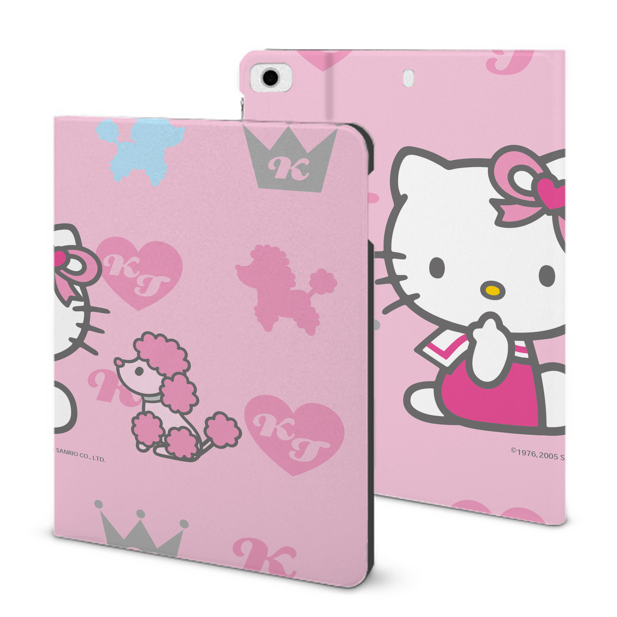 （画像用） Hello Kitty ハローキティ IPad ケース ブック型 PUレザー TPU 耐衝撃 軽量 薄型 ペン収納なし 全面保護 IPad 各モデル対応